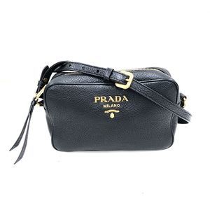Prada Leather Shoulder Bag Black